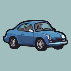 Car vector icon. Isolated simple side car logo illustration.