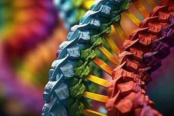 Human Spine Model with Microscopic Details - Close-Up 
