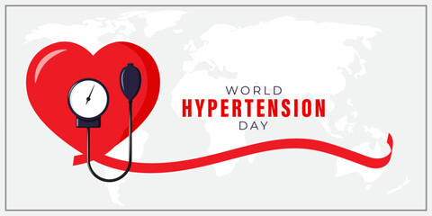 Vector illustration of World Hypertension Day social media feed template
