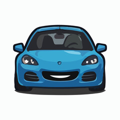 Car vector icon. Isolated simple side car logo illustration.