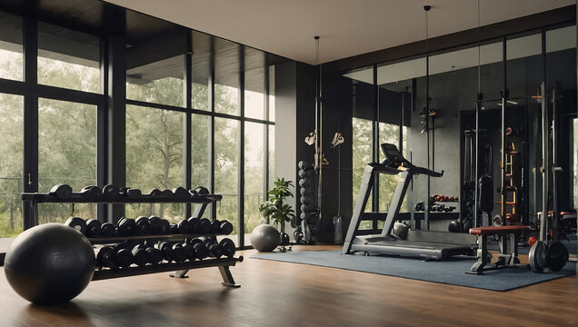 home gym interior home, 