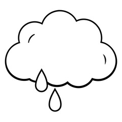 cloud and rain vector illustration