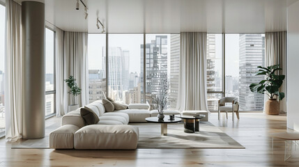Chic Urban Living: Floor-to-Ceiling Views