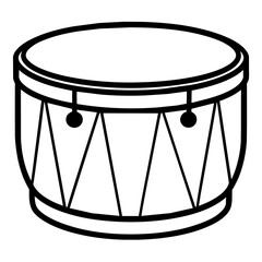 drum isolated on white vector illustration