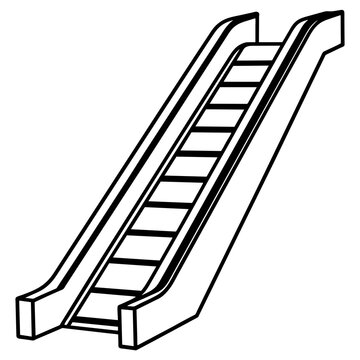 recommend clip art: escalator vector illustration