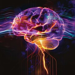an electrical wave in the brain