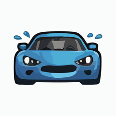 Car vector icon. Isolated simple side car logo illustration.