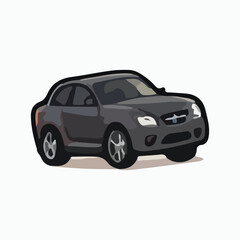 Car vector icon. Isolated simple side car logo illustration.