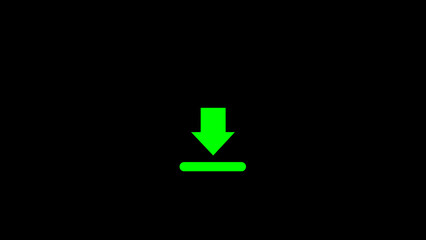 Download icon. Software download icon. Download button. simple download icon isolated on black background. Arrow downloading icon.