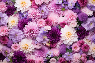 Disarray of various flowers spread out