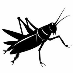Grasshopper silhouette vector icon illustration 
