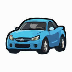 Car vector icon. Isolated simple side car logo illustration.