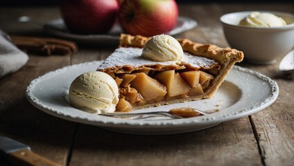 apple pie with cream