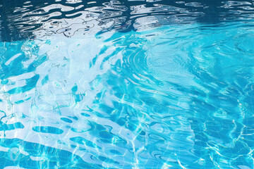 Rippling blue water in pool