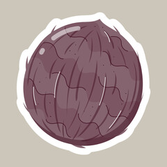 Handy Pack of Tropical Coconut Flat Stickers 

