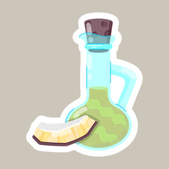 Dried and Fresh Coconuts Flat Stickers 
