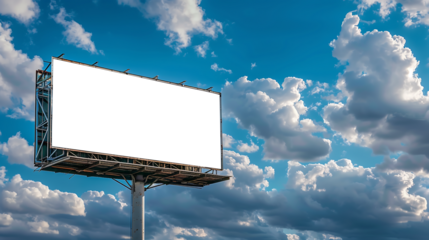 Mockup Blank Marketing Billboard, Outdoor advertisement and promotion, Empty, Template, Transparent, cut out
