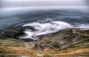 A panoramic view from the climb and from the ridge to the Ljuboten peak on Shar Mountain.
