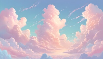 pastel sky and clouds