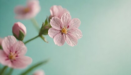 pink flowers close up in a pastel background