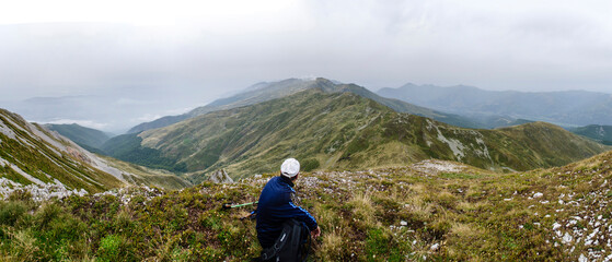 A panoramic view from the climb and from the ridge to the Ljuboten peak on Shar Mountain.