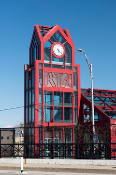 The Greater Cleveland Regional Transit Authority is the public transit agency for Cleveland (OH) USA and the surrounding suburbs of Cuyahoga County. Taken at Cleveland (OH) on April 2024.