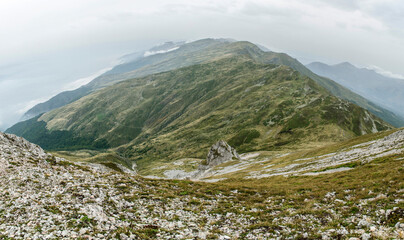 A panoramic view from the climb and from the ridge to the Ljuboten peak on Shar Mountain.