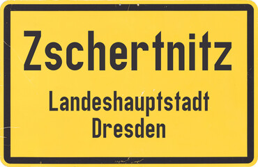 Ortsschild Dresden Zschertnitz