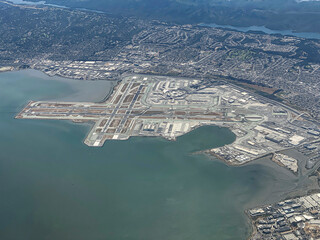 aerial view of San Francisco airport