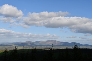 Wiev to Blackstairs Mountains from Croghan Hill, County Kilkenny, Ireland