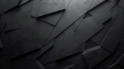 Dark grey gradient background, Wolf of slate light and technological computational, slate tones, minimalism, dark grey background, 3D rendered - obrazy, fototapety, plakaty