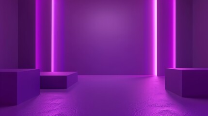 Dark lavender gradient background, Mouse of lilac light and technological computational, lilac tones, minimalism, dark lavender background, 3D rendered