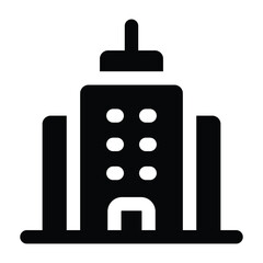 Simple Building Solid icon. The icon can be used for websites, print templates, presentation templates, illustrations, etc