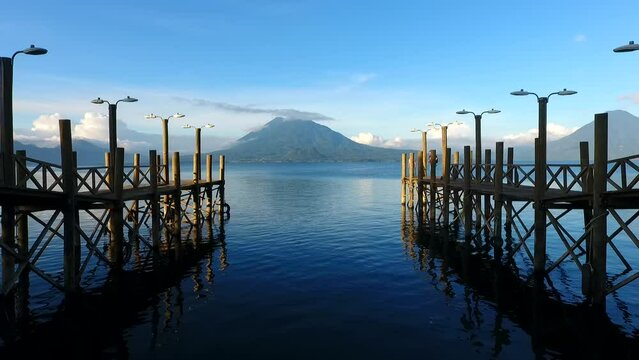 Aerial video of Lake Atitlan in Guatemala 