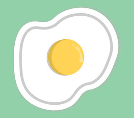 fried egg vector Line Icon. Simple Creative vector Line Icon. Vector illustration. 