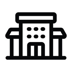 Simple Hotel icon. The icon can be used for websites, print templates, presentation templates, illustrations, etc