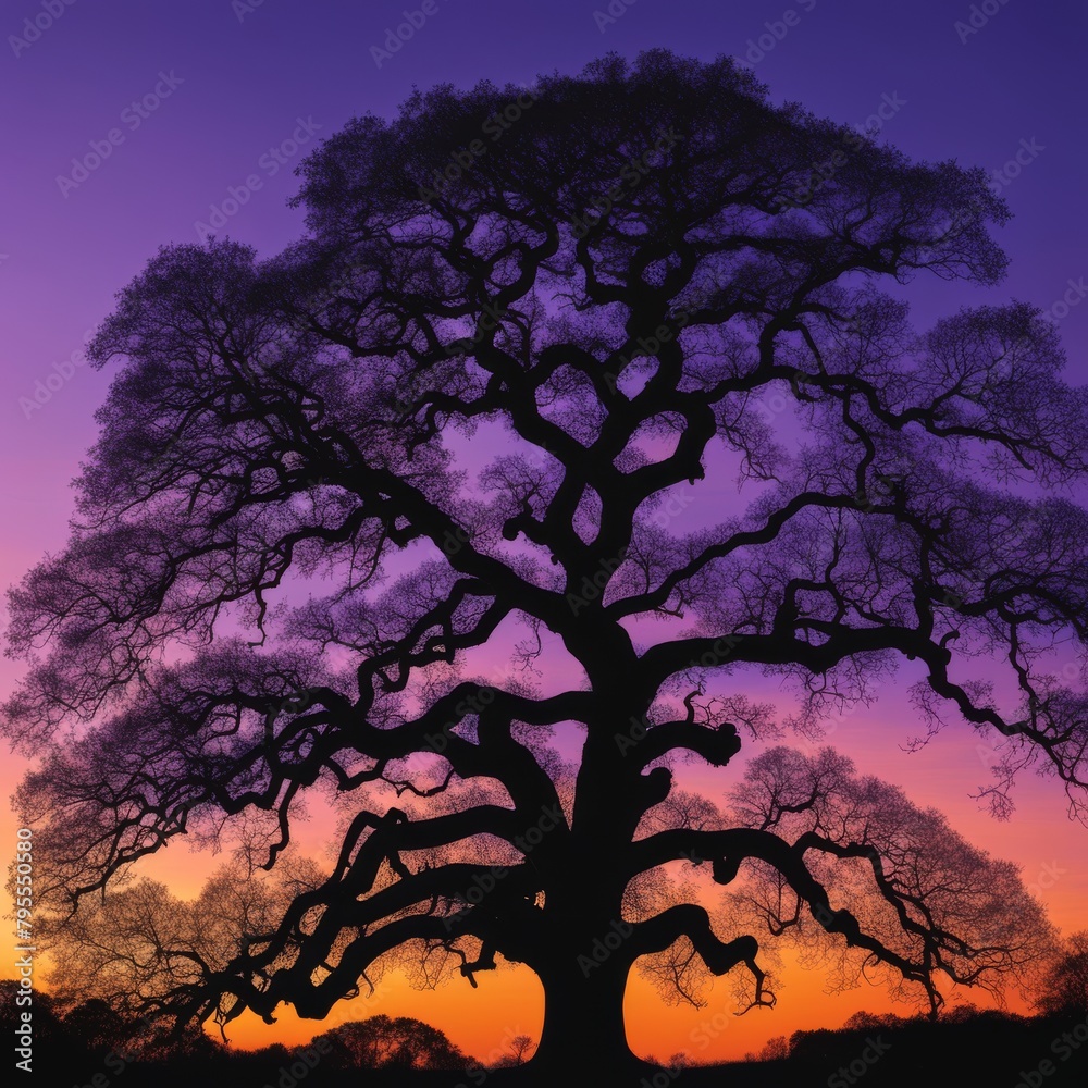 Canvas Prints tree silhouette, flora and nature