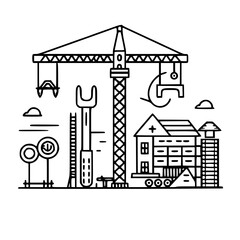 construction icon, crane icon, building icon, industry icon, business icon, architecture icon, house icon, development icon, industrial icon, machine icon,