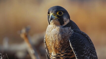 A Peregrine Falcon in the Wild. Generative AI