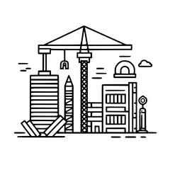 construction icon, crane icon, building icon, industry icon, business icon, architecture icon, house icon, development icon, industrial icon, machine icon,