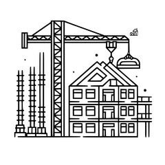 construction icon, crane icon, building icon, industry icon, business icon, architecture icon, house icon, development icon, industrial icon, machine icon,