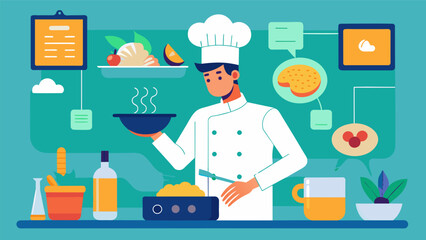 As a chef prepares a dish in the kitchen their implanted neural tech provides realtime feedback on ingredient measurements and cooking temperatures..