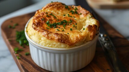 Cheese souffle.