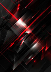 Abstract black and red geometric background  - obrazy, fototapety, plakaty