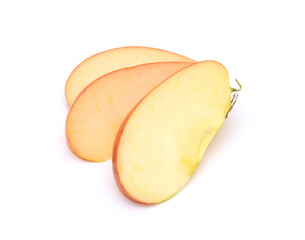 Sliced apple isolated on white