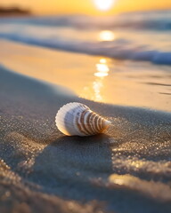 Fototapeta na wymiar Beautiful beach with seashells