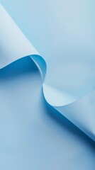Serene blue curved paper abstract background for artistic design