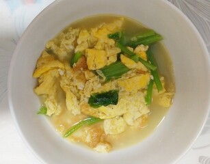 egg soup Asian food