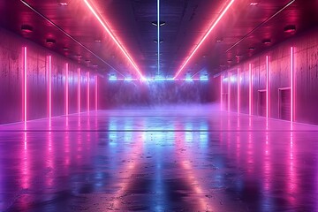 abstract frozen Hockey ice rink with smoke on dark background, studio room with smoke, empty ice room on dark blue background