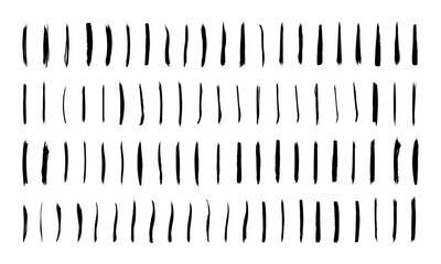 Art Paint Brush Stroke Vector Set Isolated Sketch Icon Sheet